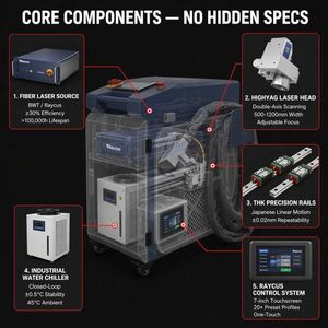 Soldadora de Alta Frecuencia de 1000w 2000W 3000w con Refrigeración por Agua, Máquina de Limpieza Láser Portátil para Brazo Robótico - Product Image 3