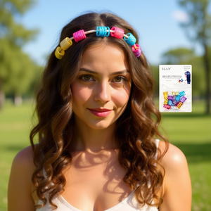 Anelli per Trecce ILAN 12x15mm, Accessori Colorati per Capelli - Product Image 2