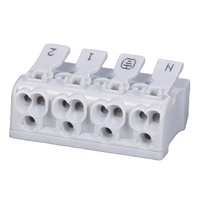 Connecteurs de fils BELEKS 4 pôles 2 entrées/2 sorties à enfoncer, protections de fils, connecteurs rapides 450V pour la distribution électrique
