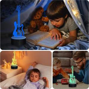Luz Nocturna LED 3D con Ilusión Óptica Multicolor Cambiante para Dormitorio de Bebés y Niños, Venta al Por Mayor para Navidad - Product Image 3