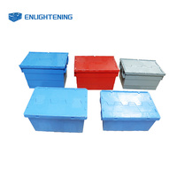Boîte de transport en plastique perforée empilable et emboîtable en HDPE pour la livraison de marchandises aux centres de distribution