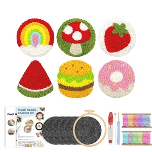 Kit de Matériaux DIY pour Sous-Verre Rond en Tissu Brodé à la Main Russe avec Tapis de Thé en Coton et Motif Brodé au Poinçon, Marque XIXI - Product Image 6