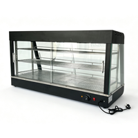 Vitrine chauffante électrique commerciale, vitrine chauffante en acier inoxydable pour la présentation des aliments, vitrine chauffante pour restaurant