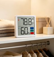 Monitor Digital de Humedad y Temperatura, con Indicador Ambiental de Tres Colores, Termómetro Higrómetro con Soporte para Pared