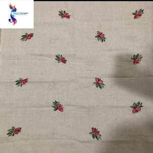 Stile di moda tessuto ricamato lino tessuto all'ingrosso poliestere tessuto ricamato Stocklot tessuto <span class=keywords><strong>Tc</strong></span> - Product Image 2
