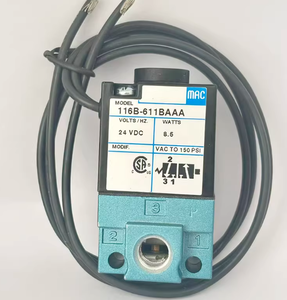 Katup Poppet Solenoid Tunggal 3/2 Arah Original MAC 116B-611BAAA 1/8NPTF 24VDC Katup Arah Frekuensi Tinggi - Product Image 2