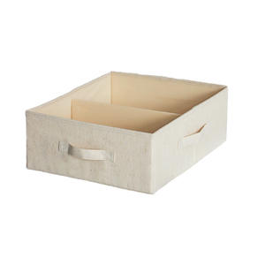 Boîte de rangement en coton et lin rectangulaire 30x44x20,5 cm, style tiroir, organiseur de vêtements, anti-humidité, avec compartiments, pour usage domestique - Product Image 2