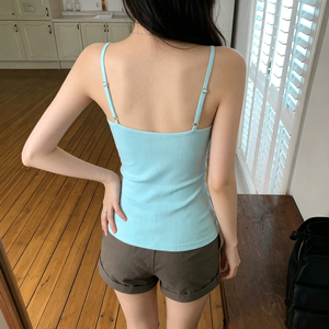 Camiseta sin mangas de punto acanalado con encaje para mujer, estilo Y2K vintage, ajustada, con estampado y logo frontal, ideal para verano. - Product Image 5
