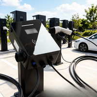 Nuevo Poste de Carga para Vehículos Eléctricos Jinghu para Exteriores, 7-22kW, Tipo 2, Enchufe de Pared, Compatible con Plataforma OCPP 1.6J/2.0, Resistente a la Intemperie IP54