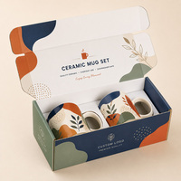 Boîte personnalisée pour ensemble de tasses en papier, emballage cadeau pour tasses en céramique, boîte d'expédition, fabrication sur mesure