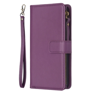 <span class=keywords><strong>Pochette</strong></span> de téléphone portefeuille à 9 emplacements pour cartes pour iPhone 14/13 Pro, étui en cuir multifonction pour iPhone 11, porte-cartes - Product Image 4