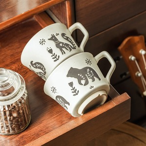 Lelyi Wholesale Retro Exquisite Relief <strong>fox</strong> and Bear Pattern Ceramic <strong>Cups</strong> with High Aesthetic Value Handmade Coffee <strong>Cups</strong> - Product Image 6