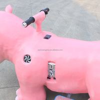 Marcher Hippo Ride Haute Simulation Animal Ride Machine Enfants À Piles Prince Moto Pour 2 Coureurs Parc D'attractions