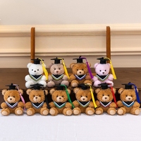 Mini-ours en peluche de 10 cm (4 pouces) pour la remise des diplômes, animaux en peluche, breloques, poupées, jouets porte-clés en peluche, vente en gros