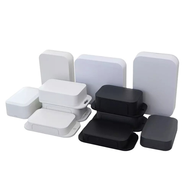 SZOMK Custom IOT Network ABS Plastic Enclosure Wall Mount Flange Electrical Junction Box Project Box for Industrial IOT Shell