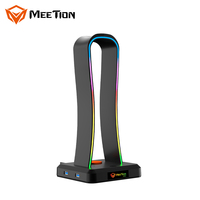 Support pour casque Meeetion U002, présentoir pour casque, présentoirs pour casque en gros, support universel pour casque avec RGB