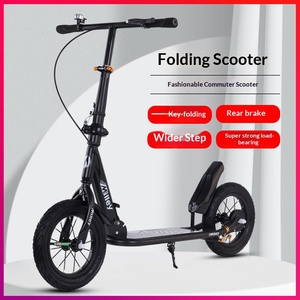 Trottinette pliable à deux roues pour enfants et adultes avec frein arrière sécurisé pour les déplacements urbains et les trajets sur campus - Product Image 2