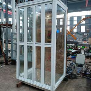 Gunting hidrolik kecil biaya rendah kualitas tinggi Lift 3-4 lantai Mini perumahan panorama kaca Lift 2 orang 300/450kg beban - Product Image 5