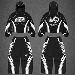 Custom Logo <b>Summer</b> <b>Men</b> Windbreaker Clothing Set Breathable Lightweight Printed <b>Jacket</b> and Pants for Gym Sports and Casual Use - Product Image 6
