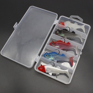 Howell BQY 03 OEM 75mm 3in 15g Appât souple artificiel en forme de poisson 5 couleurs Sea Bass Jig Head Hook T-Tail Factory PVC pour River Lake - Product Image 6