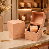 Boîte cadeau à rabat haut de gamme personnalisée, adaptée aux bougies parfumées, aux parfums, aux emballages de bijoux, avec doublure en éponge