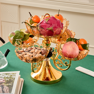 Plateau à fruits doré très vendu, <span class=keywords><strong>support</strong></span> à gâteau pour mariage, fête d'anniversaire, baby shower, <span class=keywords><strong>support</strong></span> de présentation pour fête, outils pour gâteaux - Product Image 6
