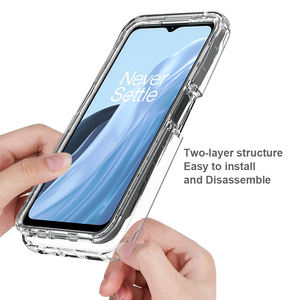 Coque de téléphone robuste à couverture complète 360 pour OnePlus <span class=keywords><strong>N300</strong></span> OPPO A57 4G,5G,A57S,A77 4G/5G dégradé Transparent PC TPU étui de téléphone en acrylique - Product Image 6