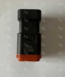 ขั้วต่อไฟฟ้ารถยนต์อัตโนมัติสำหรับรถยนต์2Pin <span class=keywords><strong>DT06</strong></span>-<span class=keywords><strong>2S</strong></span>-<span class=keywords><strong>CE05</strong></span>สีดำกันน้ำสำหรับประกอบรถยนต์ - Product Image 1