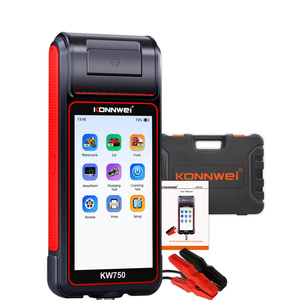 เครื่องทดสอบระบบแบตเตอรี่รถยนต์ KONNWEI DIY รุ่น KW750 หน้าจอสัมผัส 5.5 นิ้ว รองรับแรงดันไฟฟ้า 6/12/24V 10-2000CCA 5-220AH พร้อมเครื่องพิมพ์และกล่องเครื่องมือ - Product Image 1