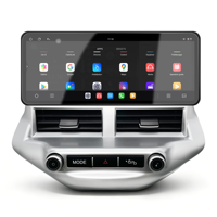 Meihua Écran tactile Android OLED 12,3 pouces pour lecteur multimédia de voiture avec cadre, faisceau et Canbus pour Ford EcoSport 2013-2017 – Kit complet
