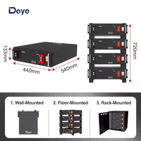Batterie solaire au lithium Deye à longue durée de vie, rechargeable, 51,2 V, 5 kWh, 10 kWh, 100 Ah, 200 Ah, pack de batteries de stockage d'énergie
