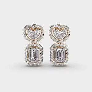 Pendientes de Aro de Oro Rosa con Diamantes en Oro Amarillo, un Accesorio Clásico para un Estilo sin Esfuerzo, Disponible al Mejor Precio para Proveedores - Product Image 2