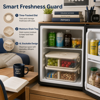 Boîte de rangement rectangulaire en plastique pour réfrigérateur, grande capacité, qualité alimentaire, hermétique, avec couvercle, pour cuisine