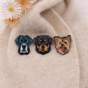 Broches en émail personnalisées mignonnes pour animaux de compagnie, chien de famille, berger allemand, husky, bouledogue <span class=keywords><strong>français</strong></span>, corgi, dessin animé, animal, diplôme, fête des pères, bijoux - Product Image 4