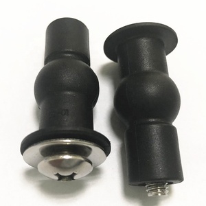 Bulloni per sedile WC da 10 mm <span class=keywords><strong>con</strong></span> dadi in gomma espandibile, accessori universali per sedili WC <span class=keywords><strong>con</strong></span> montaggio superiore, adatti alla maggior parte dei sedili WC. - Product Image 1