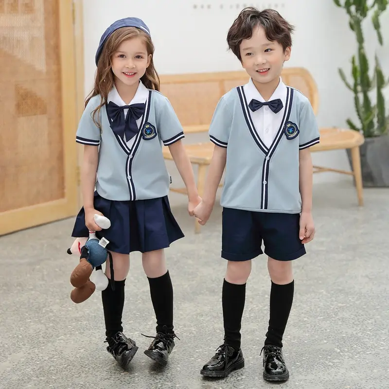Uniforme escolar infantil personalizada, uniforme escolar coreano para meninos e meninas, uniforme escolar internacional para crianças