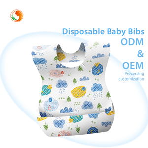 الأكثر مبيعاً طباعة مخصصة للاستعمال مرة واحدة مانعة للتسرب مقاومة للماء قماش غير منسوج مفارش تغذية مريلة الطفل - Product Image 1