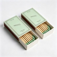 Boîtes d'allumettes personnalisées écologiques uniques en gros, imprimées sur mesure pour mariages et restaurants, avec encre de soja