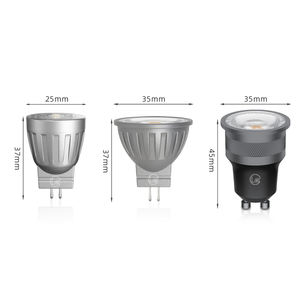 Мини 2,5 Вт <span class=keywords><strong>MR8</strong></span> 12 В светодиодная прожекторная лампа 25 мм GU4 лампа с алюминиевым корпусом ТРИАК с регулируемой яркостью 36 градусов для внутреннего освещения спальни - Product Image 3