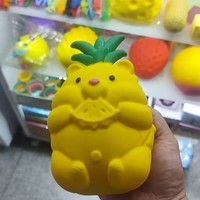 Jouets à presser extra-larges en forme de fruits : Ananas et raisin, jouets anti-stress adaptés aux enfants et aux adultes pour soulager le stress