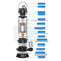 Pompe à eau submersible pour eaux usées série WQ (D) en acier inoxydable 316, 0,75-7,5 kW pour eaux sales (flange conforme aux normes nationales)