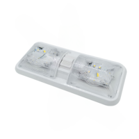 Nouvelles lampes de plafond intérieures en plastique pour camping-car marin 12-24V blanches 48 LED, luminaire de plafond pour caravane, double dôme en ABS