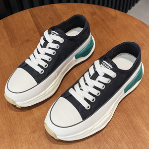 Venta al por mayor de zapatos casuales de <span class=keywords><strong>mujer</strong></span> con diseño plano elevado, nuevos zapatos de punta redonda, zapatos deportivos simples <span class=keywords><strong>y</strong></span> lujosos para <span class=keywords><strong>mujer</strong></span> - Product Image 4