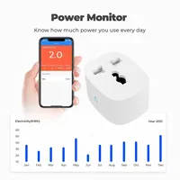 Enchufes Universales WiFi Tuya Smart Life con Monitoreo de Energía, 16A, Enchufe de PC, Control Remoto por Voz con Alexa y Google Home