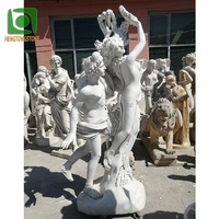 Sculpture de figure nue en pierre permanente d'Apollon et de Daphné, célèbre marbre grec