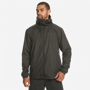 <b>Men's</b> Lightweight Breathable and Waterproof Windbreaker <b>Jacket</b> Plus Size with Hood for Outdoor Activities <b>Summer</b> Casual Wear - Product Image 1