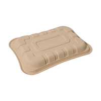 Oasis 26oz 770ml Bagasse Biologisch afbreekbare composteerbare wegwerp waterdichte vetwerende supermarkt schaal voor vers vlees en fruit, afhaalbaar