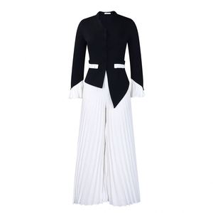Nouvelle Collection Printemps : Ensemble Décontracté Deux Pièces Femme – Haut à Manches Cloche et Pantalon Plissé Ample Style Africain - Product Image 1