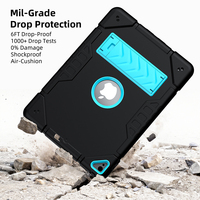 Étui de protection antichoc en silicone avec béquille pour tablette iPad 8ème génération 10,2 pouces 2020 avec sangle d'épaule intégrée