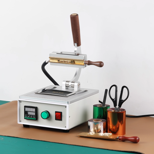 Small Manual Leather and Brass Type Movable Copper Die Hot-pressing and Stamping <b>Machine</b> for Leather Goods - Product Image 1
